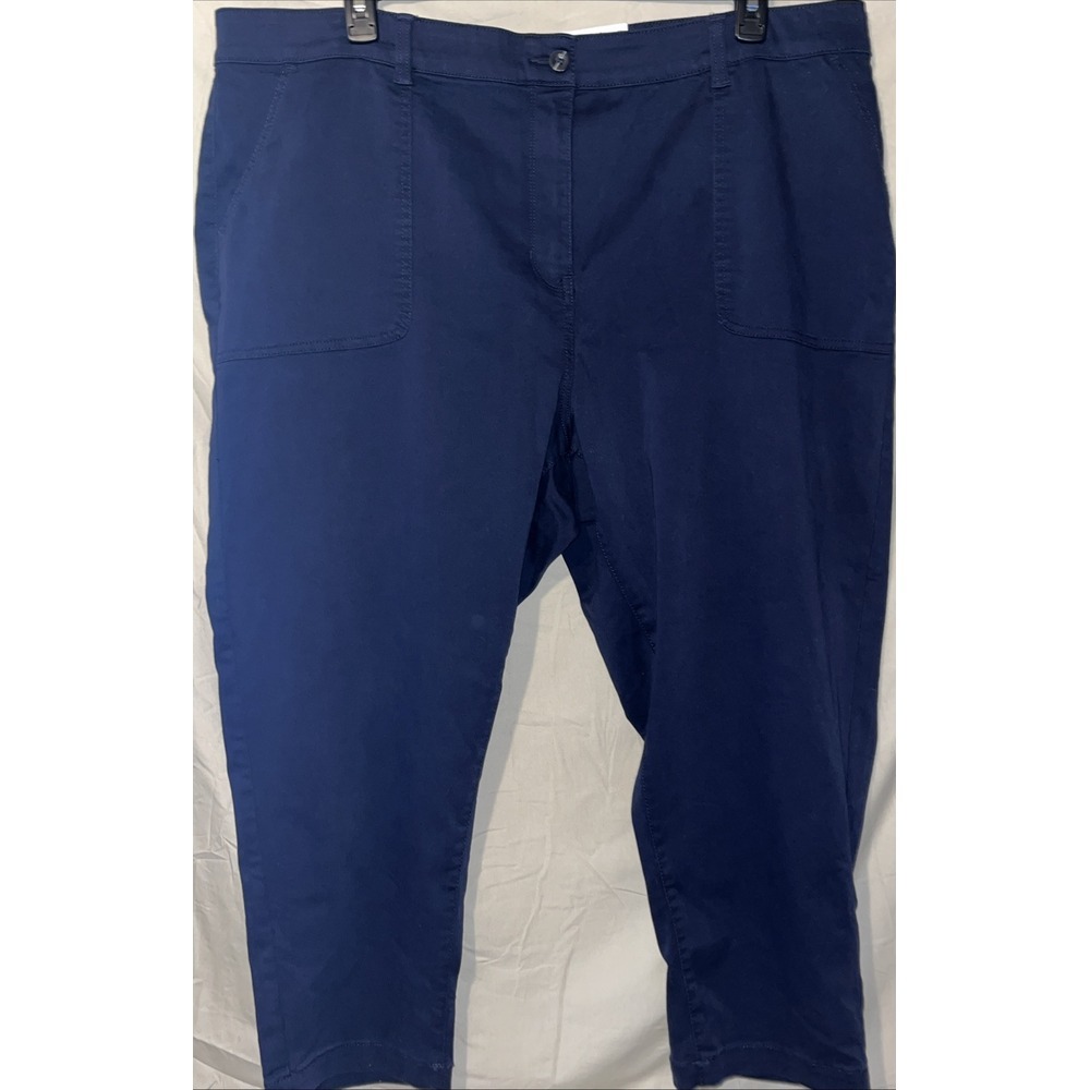 New Women's Croft & Barrow Mid Rise Relaxed ‎ Ankle Pants Plus Size 24W